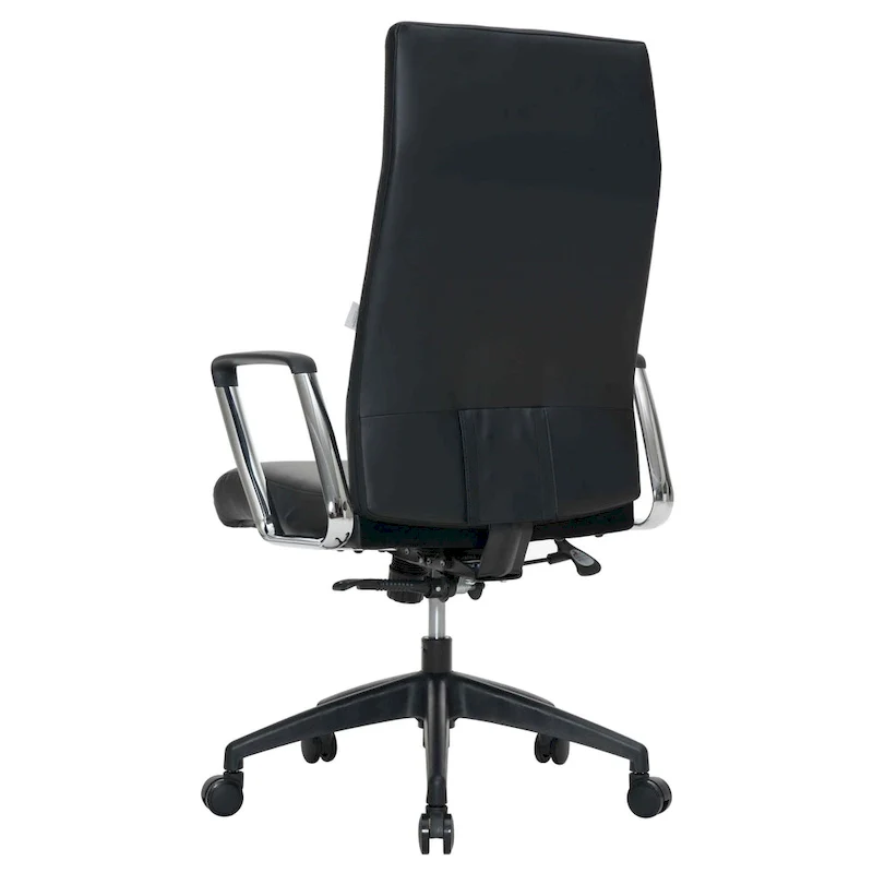 LeisureMod Hilton Modern High Back Leather Conference Office Chair