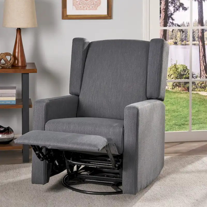 Swivel Glider Recliner, Adjustable Chair with Plush Upholstery