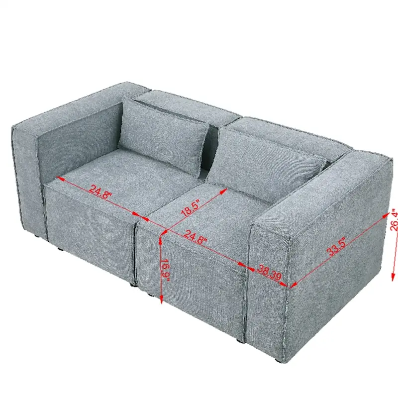Chenille Fabric Sofa with Legs