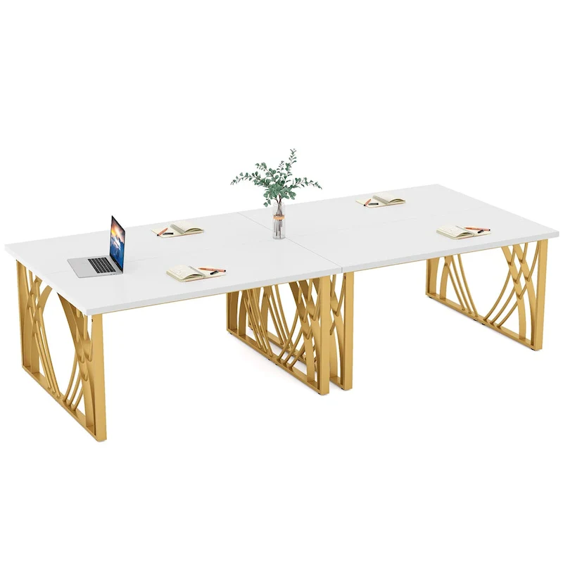 55 Inch Computer Desk with Metal Frame