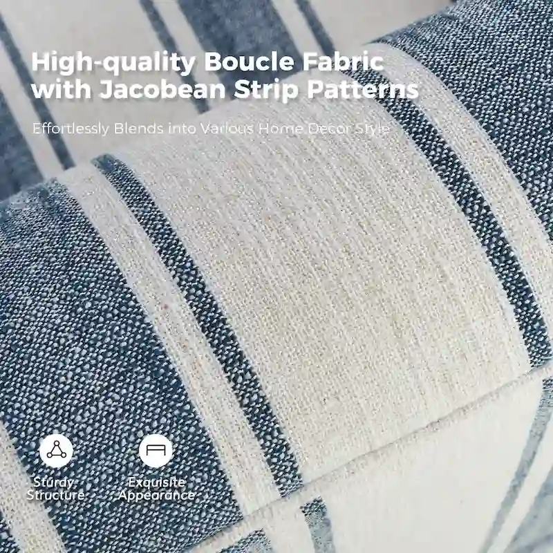 Pancy Traditional Swivel Armchair with Jacobean Strip Pattern Set of 2 by HULALA HOME