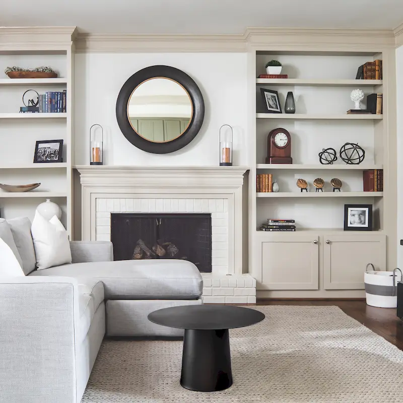 DancyHome Outdoor Mid Century Modern Metal Single Round Coffee Table -Black 23.6 W