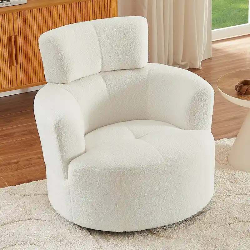 360Swivel Chair Upholstered Accent Barrel Chair