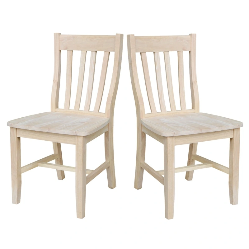 Copper Grove Quince Solid Wood Schoolhouse Chairs, Set of 2