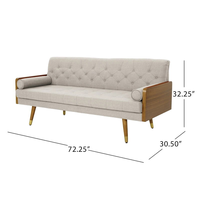Jalon Tufted Fabric Sofa by Christopher Knight Home