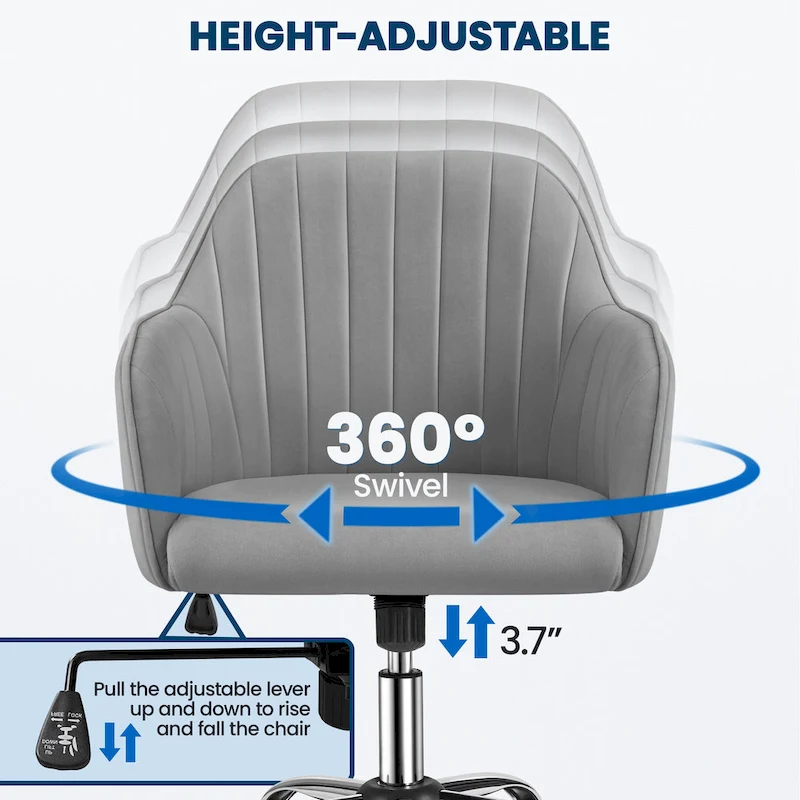 Yaheetech Desk Chair Height-Adjustable Swivel Computer Chair