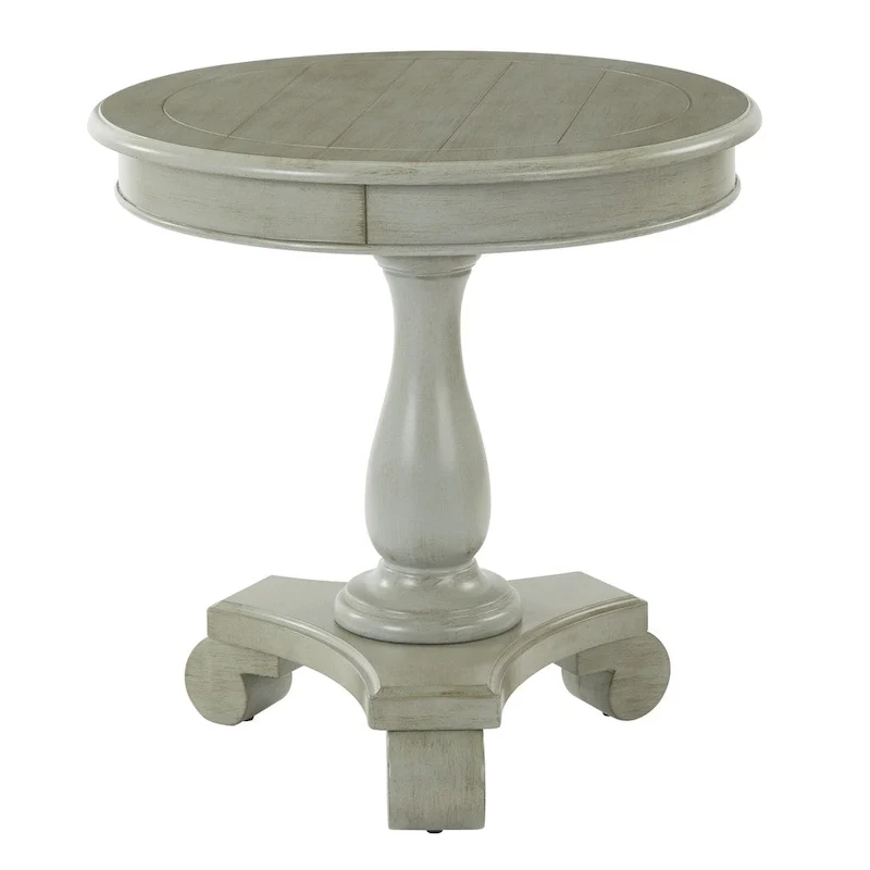 Porch & Den Viola Hand-painted Traditional Round Accent Table