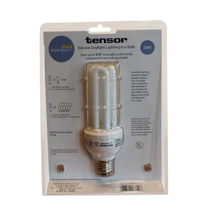 18 Watt Full Spectrum CFL Replacement Bulb (SET OF 6) Standard base by VisionMax - White