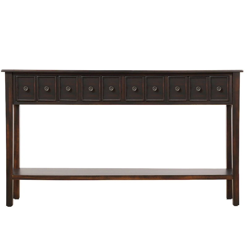 Merax Rustic 4-drawers Long Entryway Console Table
