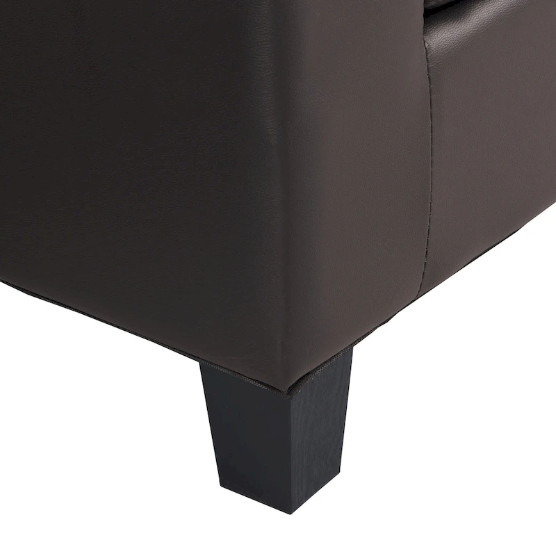 Brown 96.06 Modern L-Shaped 4 Seater Sectional Sofa with Chaise Lounge, Cup Holders, and Throw Pillows