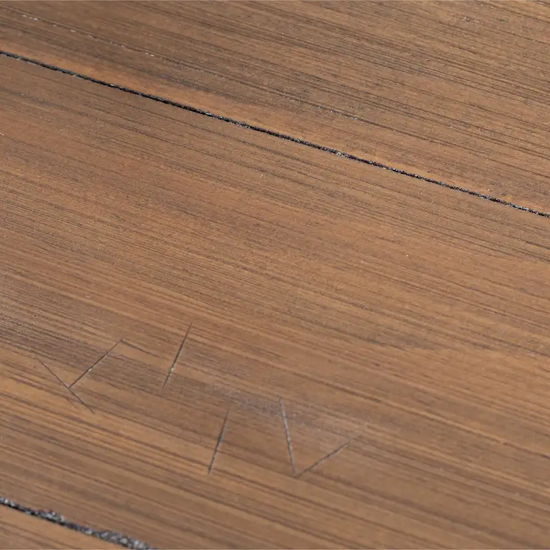 Roundhill Furniture Arch Weathered Oak 5-Piece Dining Set, Round Table with 4 Chairs