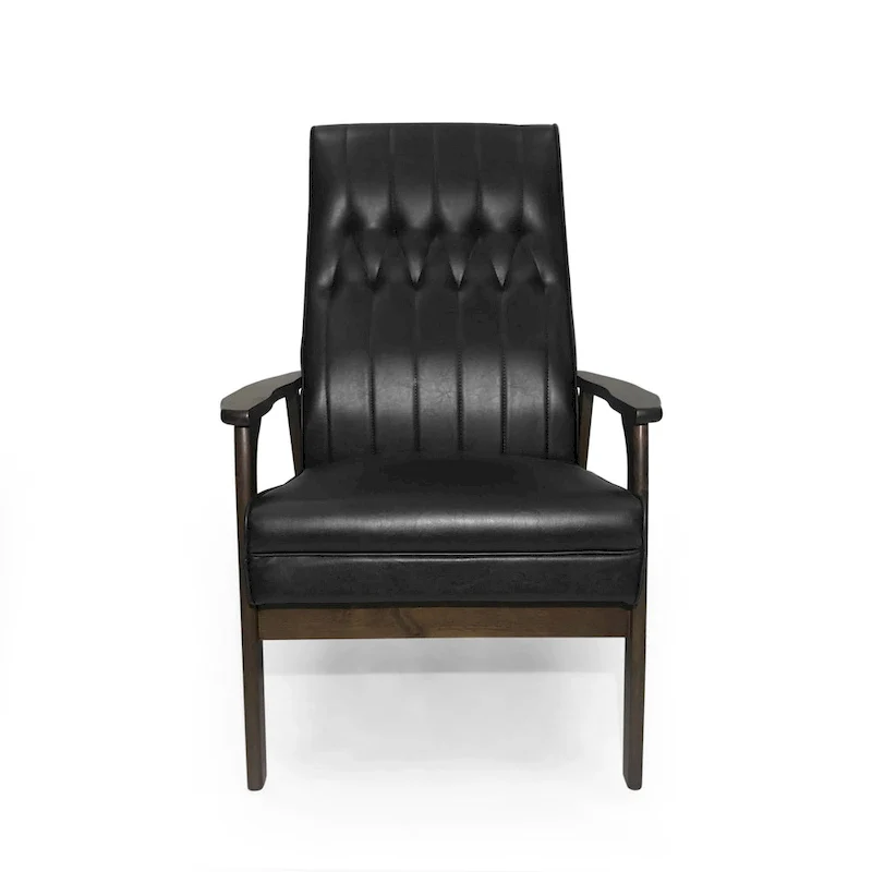 25.75 High Back Faux Leather Accent Chair