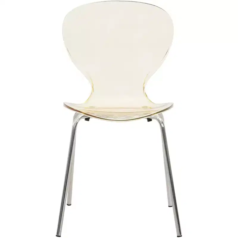 LeisureMod Bristol 5-Piece White Dining Room Set - Round Table and 4 Ergonomic Plastic Dining Chairs