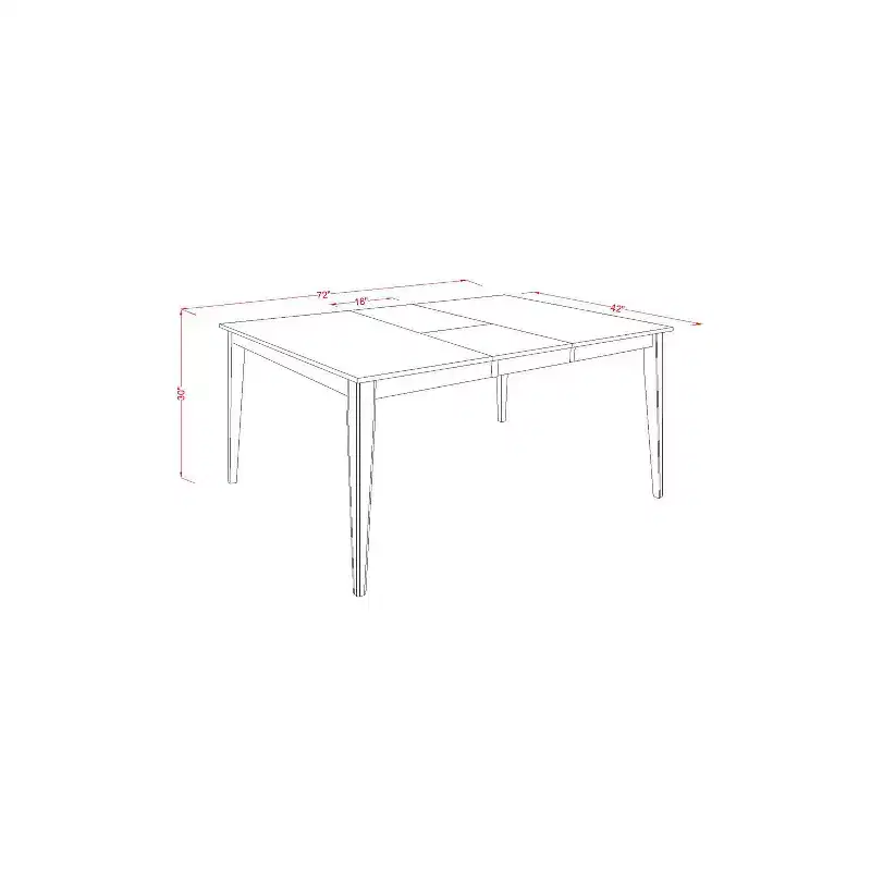 HomeStock Rectangular Dining Table Butterfly Leaf Cappuccino Finish