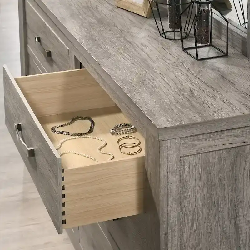 The Gray Barn Rousham Garden Weathered Grey Wood 6-piece Bedroom Set