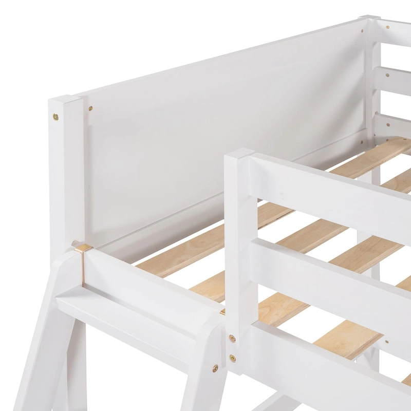 Solid Wood Twin Size Loft Bed with Safety Features