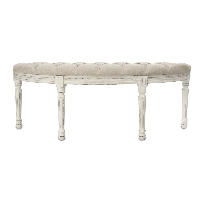 Linen Upholstered Bench