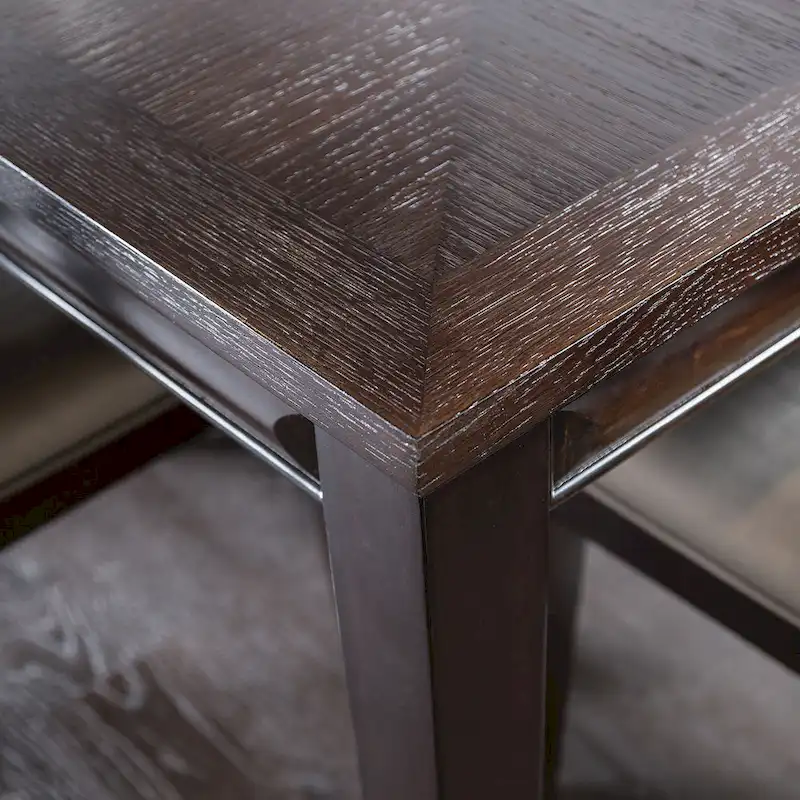 Modern 90-Inch Wood Extendable Dining Table with 18-Inch Leaf