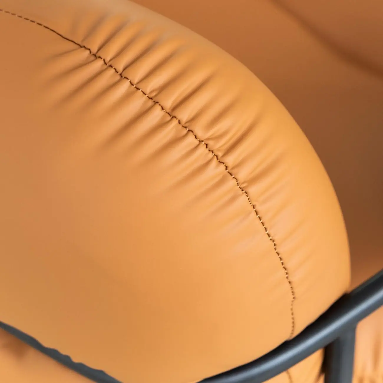 Modern Square Arm Fabric Accent Chair with Tufting