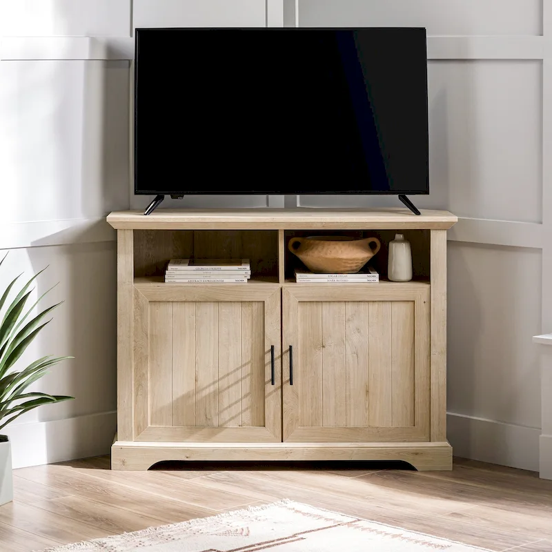 Middlebrook 44-inch Groove Door Corner TV Stand