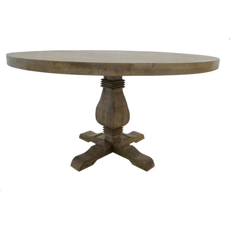 54 wide Round Dining Table in Natural wood finish - 54  x 54  x 30