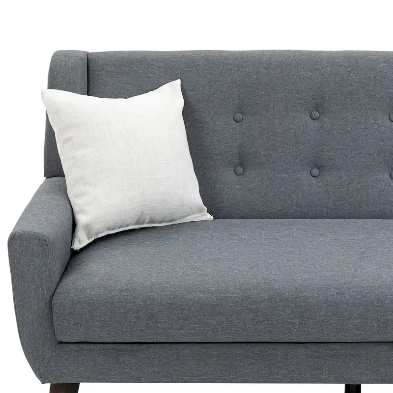 Linen Modern Tufted Loveseat Upholstered Sofa