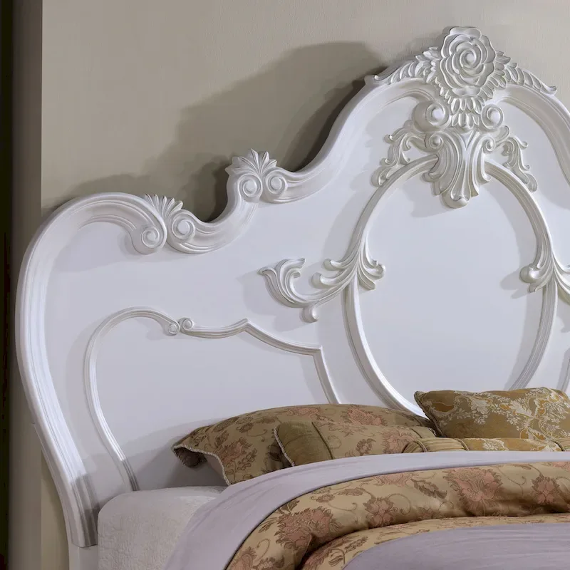 Furniture of America Eugene Traditional Solid Wood 6-Piece Panel Bedroom Set