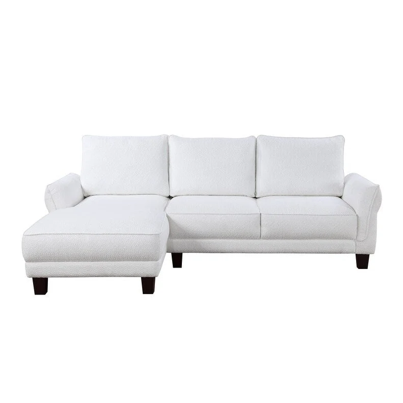 Belle Sherpa 96 Wide Sectional Sofa with Left-Facing Chaise