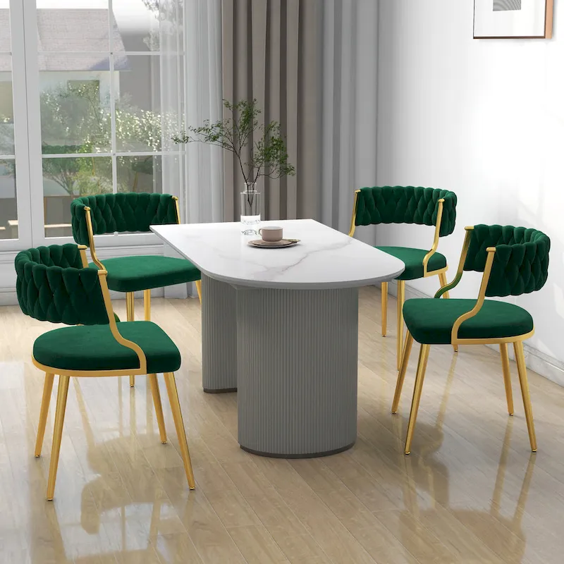 Modern Velvet Dining Chairs Set of 4