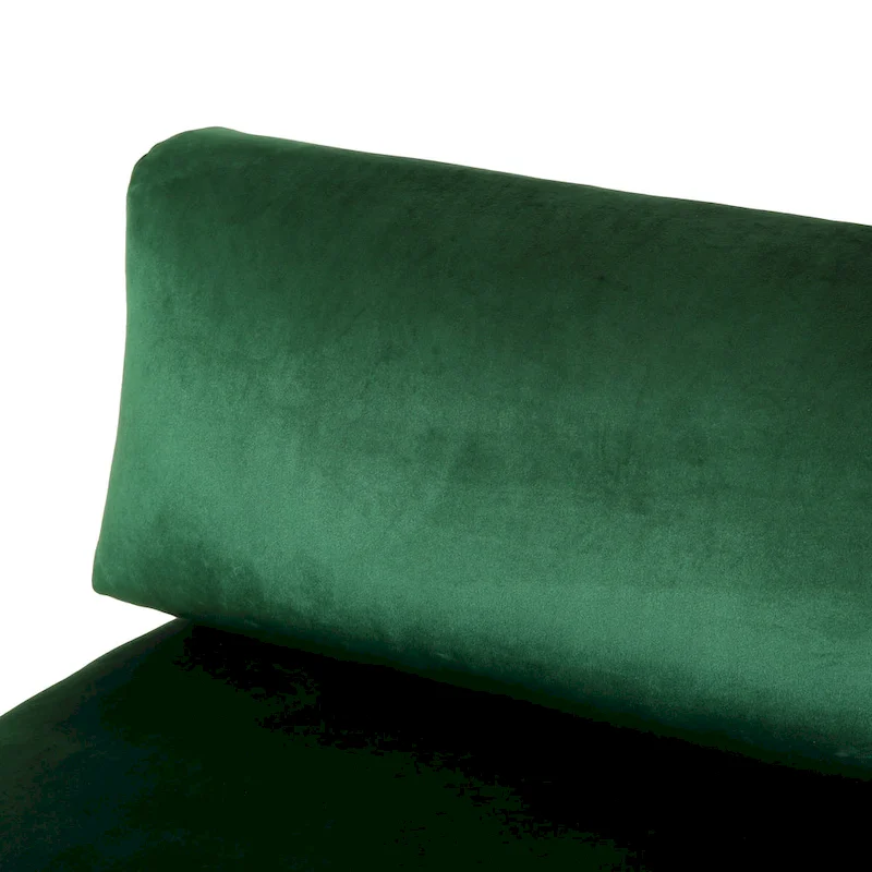 Emerald 111 Modern Velvet 4-Seat Sofa with Metal Legs and Solid Frame