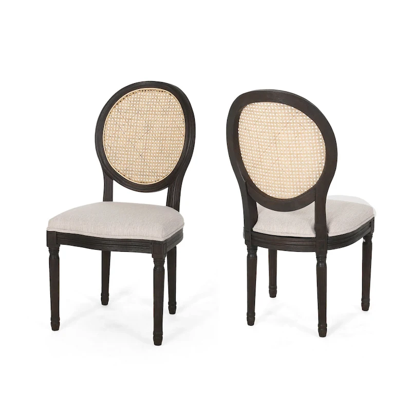 Govan Wooden Dining Chairs with Cushions (Set of 2) by Christopher Knight Home