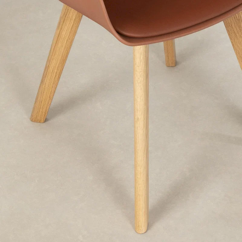 Set of 2 Dinning Chair with Beech Wood Legs