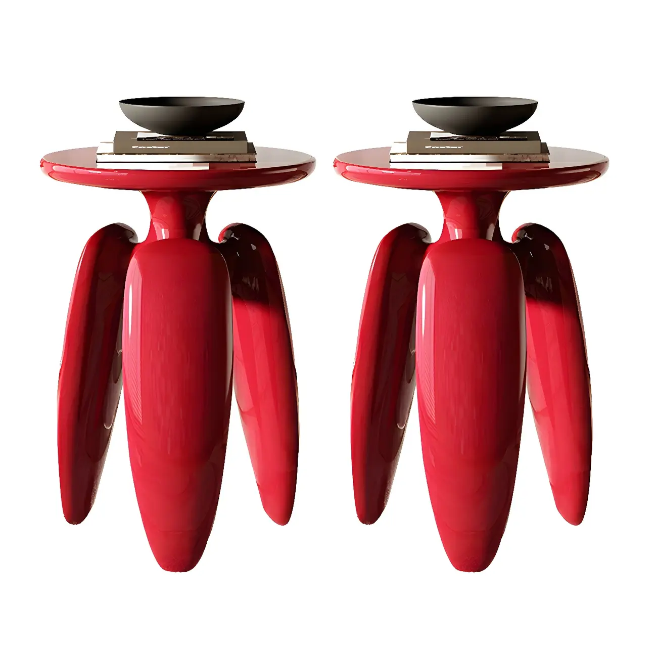 Natural Ash Wood Round Living Room Side Table Three Legs