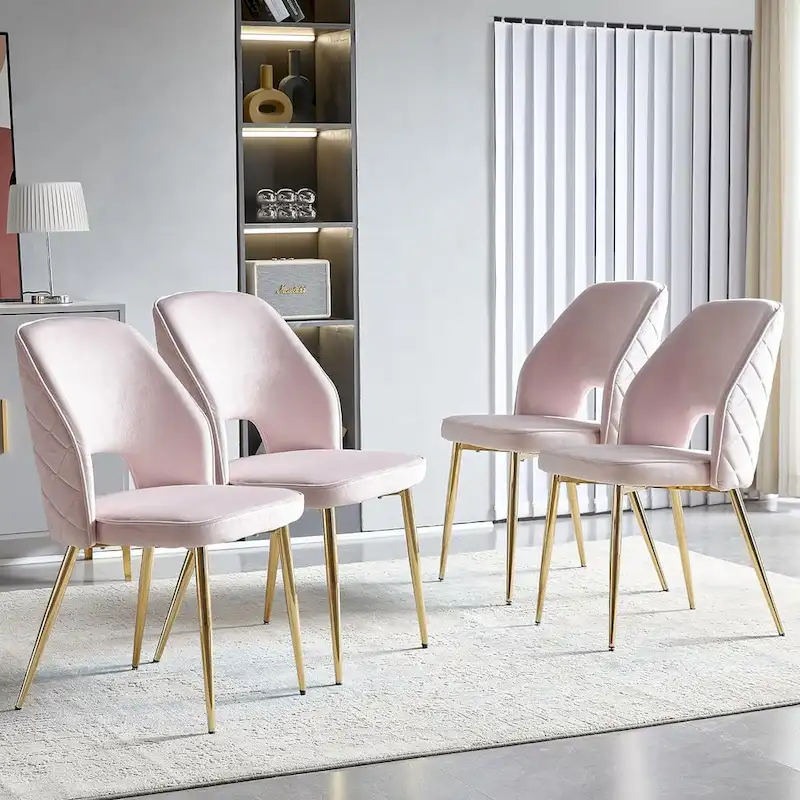 Howtai Upholstered Home Chair Hollow-Back Set of 4