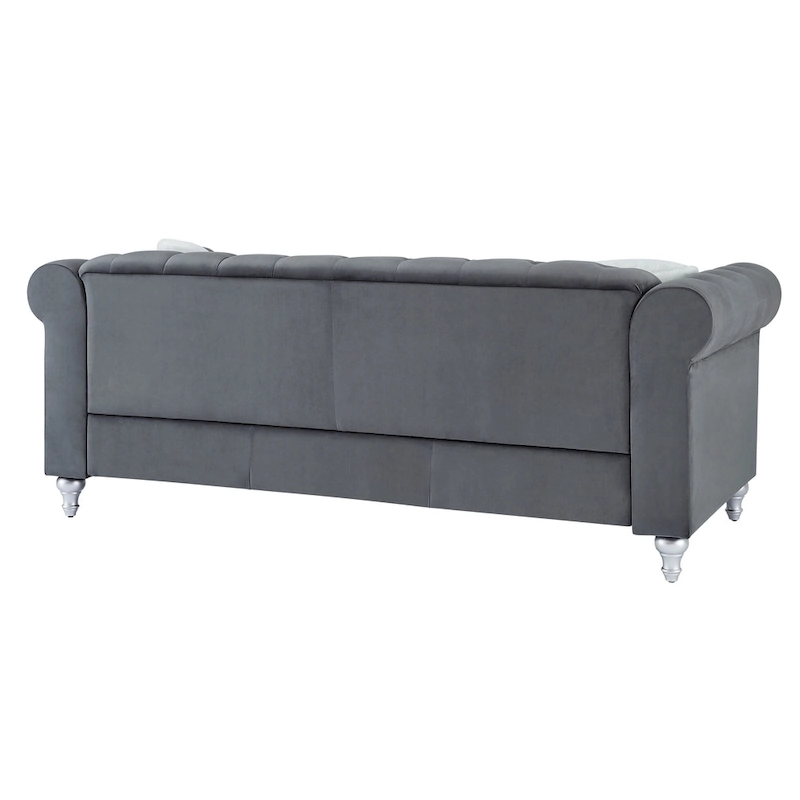 Raisa Microsuede Velvet Tufted Sofa