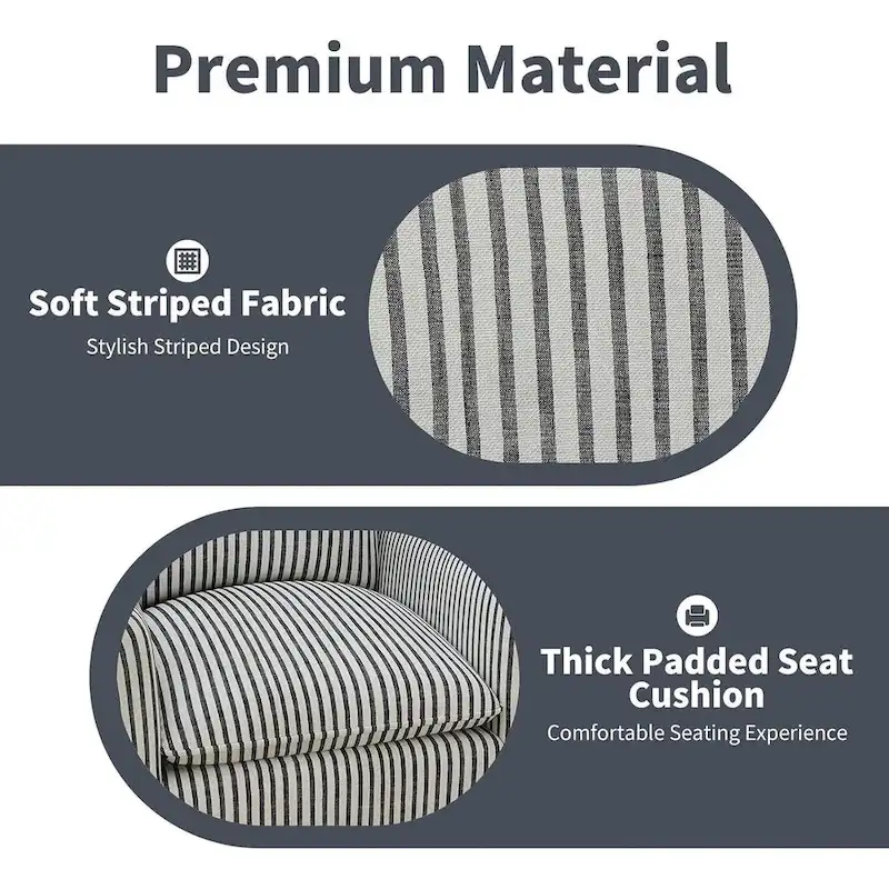 Swivel Accent Chair Swivel Barrel Reading Chair with Thick Padded Backrest Cushion