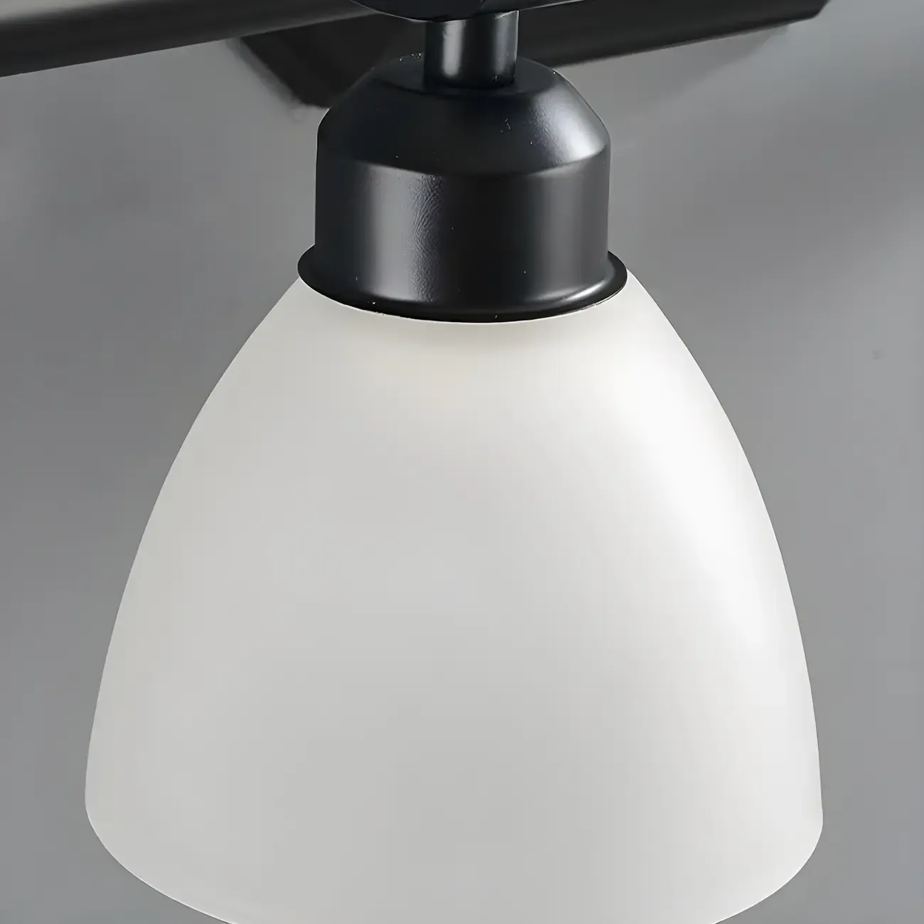 Modern Metal Bathroom Vanity Light with Frosted Glass