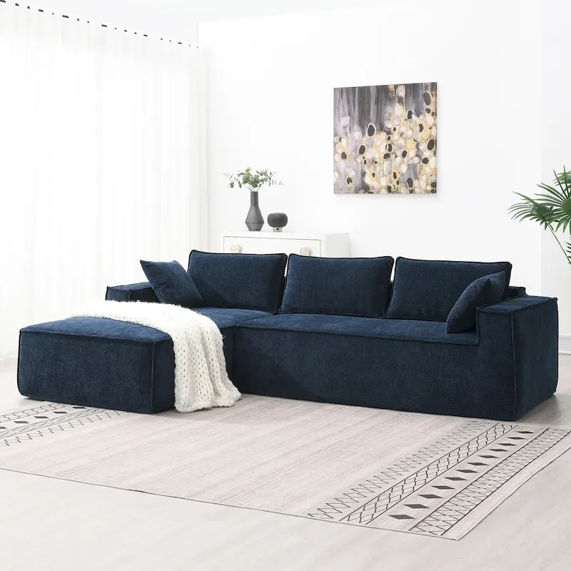 Zab Chenille 2 Pieces Sectional Sofa by GDFStudio