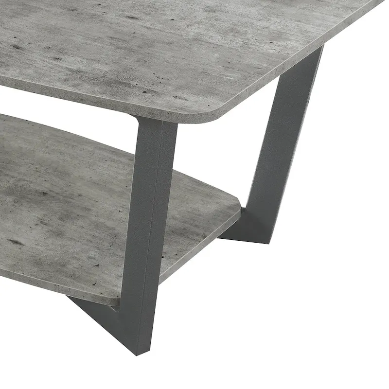 Convenience Concepts Graystone Coffee Table with Shelf