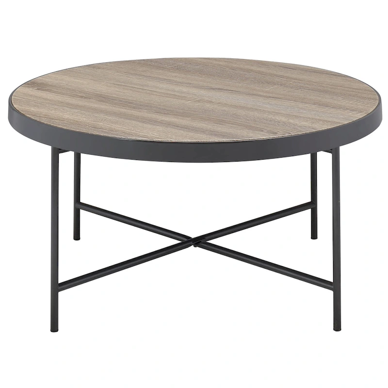 Xana Weathered Grey Oak and Black Coffee Table
