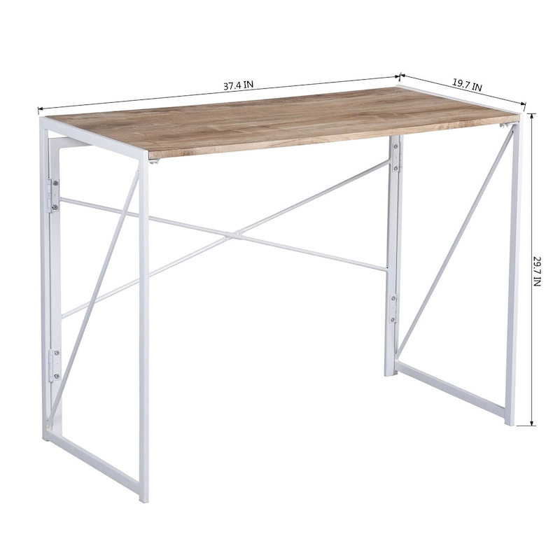 HomyLin 39  Simple Folding Study Writing Desk, No Assembly Required