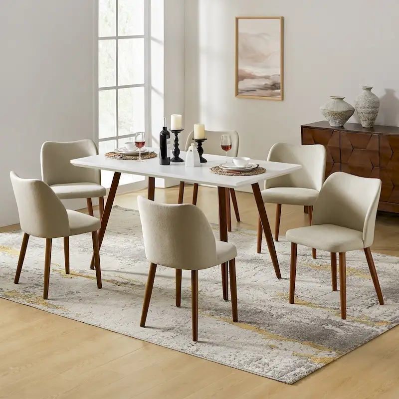 Upholstered Solid Wood Dining Chair