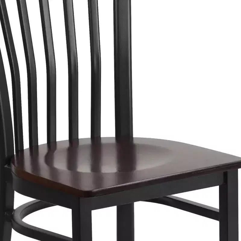 Flash Furniture Black School House Back Metal Restaurant Chair