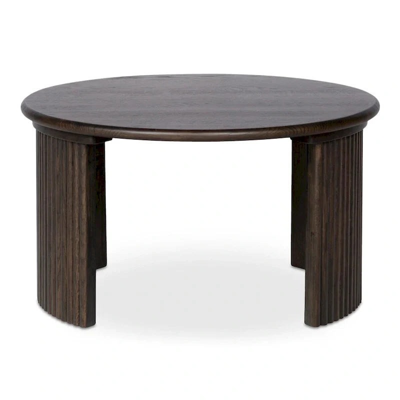NADAAL STUDIOS Pence, Small Oval Coffee Table, Dark Brown