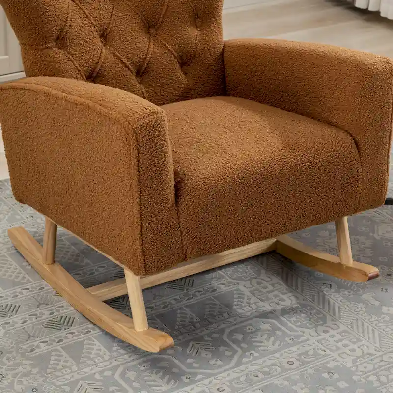 Tufted Rocking Chair Single Sofa Accent Rocker