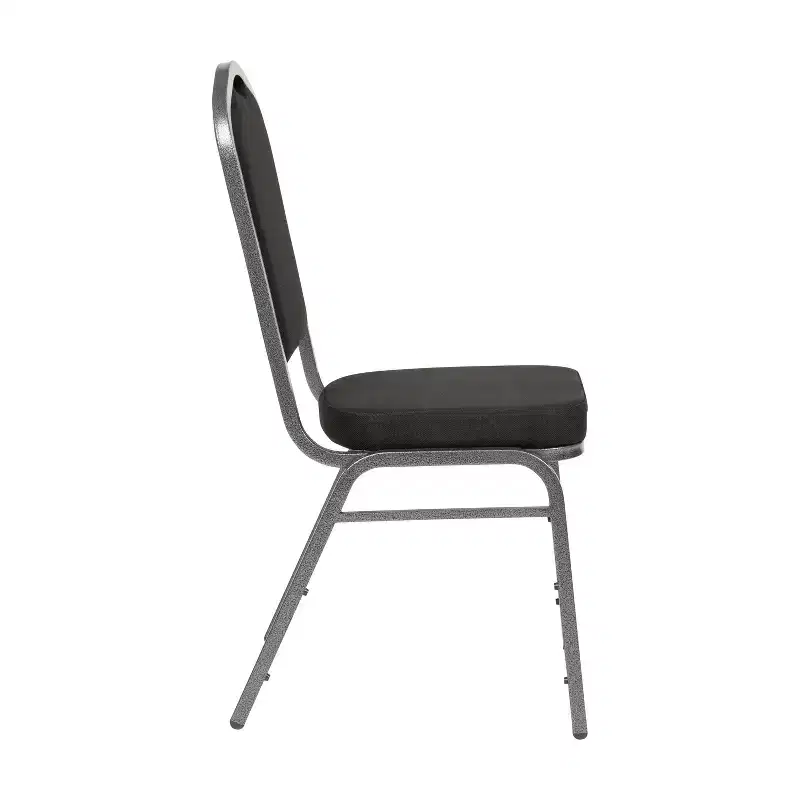 Black Crown Back Stacking Banquet Chair, Set of 4