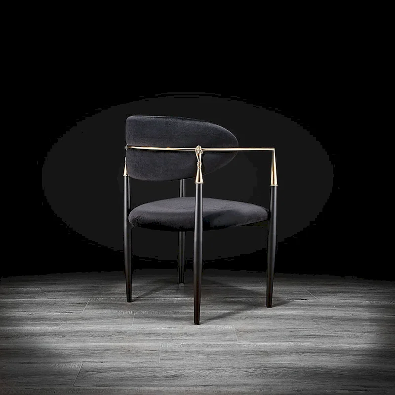 Roubi Gold Stainless Steel Dining Chair