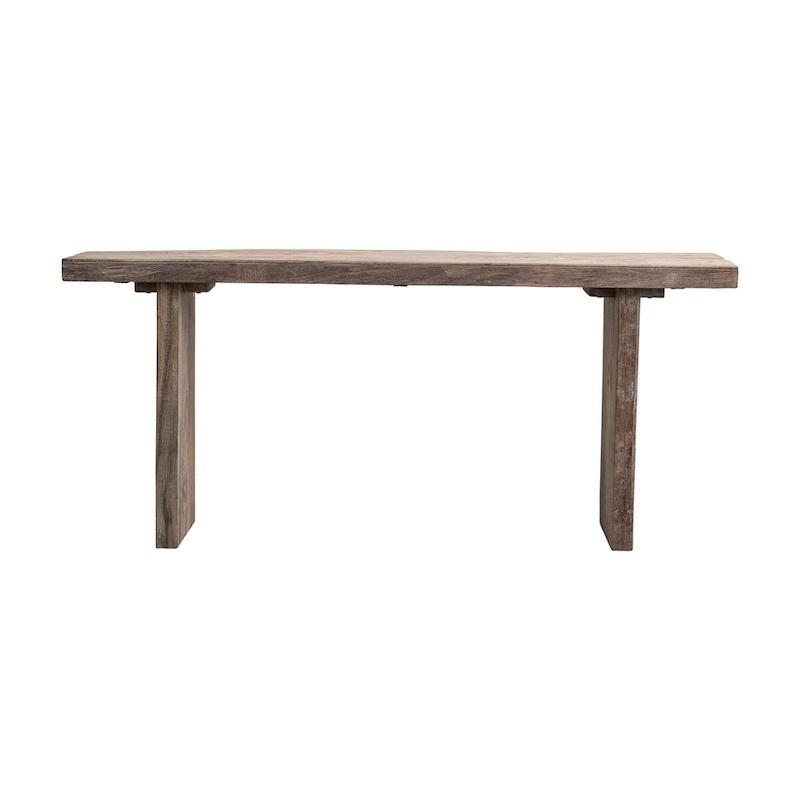 Reclaimed Wood Console Table with Distressed Bleached Finish - 72.0L x 13.0W x 32.0H