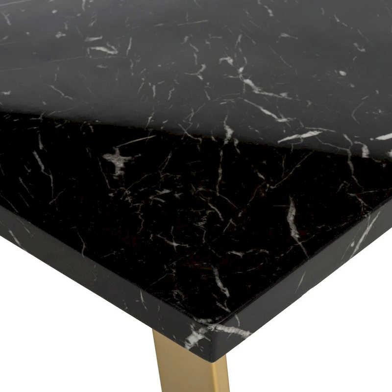 SAFAVIEH Bea Black/ Brass Square Coffee Table - 31.5