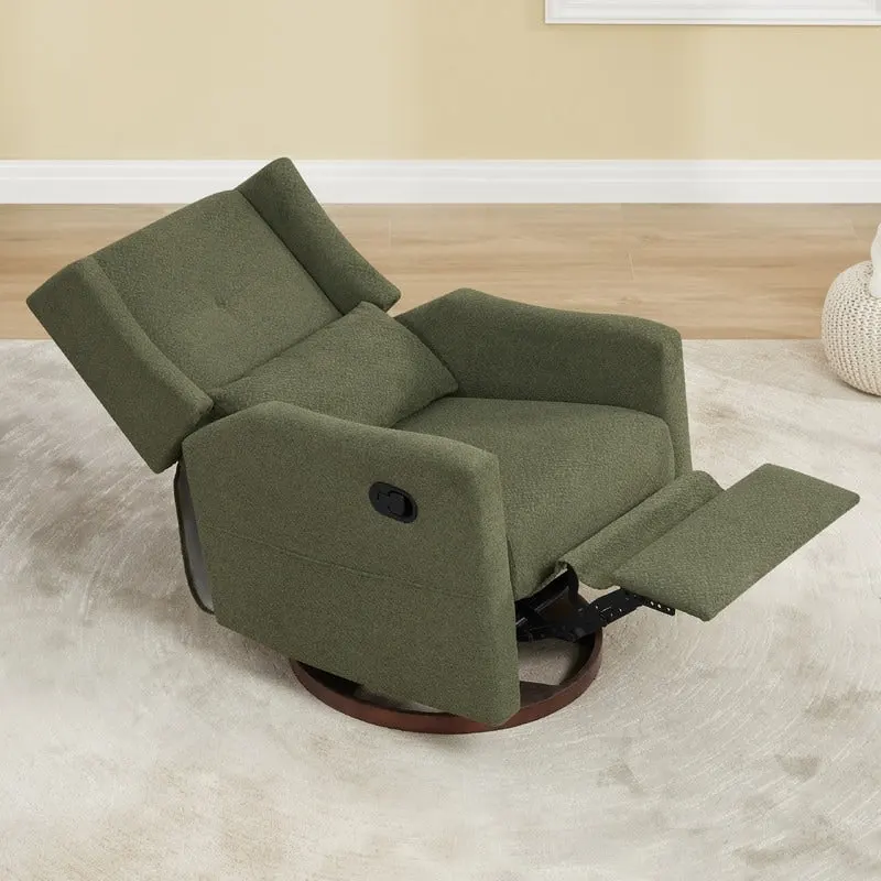 Lincoln Manual Swivel Glider Recliner with Lumbar Pillow